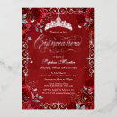Search for red and silver birthday invitations Tiara