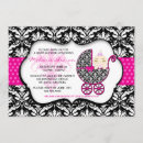 Search for hot pink black white invitations Vintage