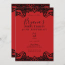 Search for red and black 30th birthday invitations Party