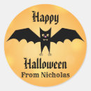 Search for cute halloween cartoon bat stickers orange
