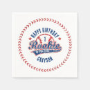 Search for baseball napkins Red white and blue