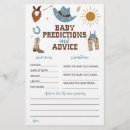 Search for baby shower and prediction advice cards Blue