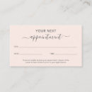 Search for makeup appointment cards simple