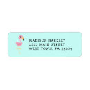 Search for flamingo return address labels Cute
