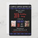 Search for mens 30th birthday invitations Black and white