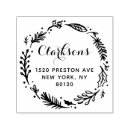 Search for return address christmas rubber stamps Wreath