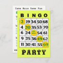 Search for bingo party invitations Yellow