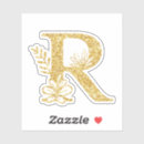 Search for gold r monogram stickers Elegant