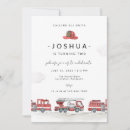 Search for fire truck birthday invitations Boy