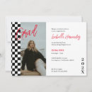 Search for red black white graduation invitations Trendy