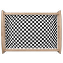 Search for black and white checkered serving trays Abstract
