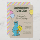 Search for cookie monster invitations Vintage