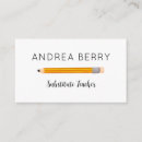 Search for substitute teacher business cards Back to school