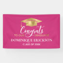Search for pink graduation banners Congrats