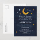 Search for blue navy gender reveal invitations Moon and stars