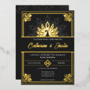 Search for black and gold foil invitations Dramatic ornate luxury