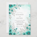Search for teal and silver invitations Watercolor