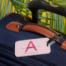 Search for hot pink luggage tags Initial