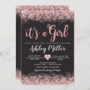 Search for pink and black baby shower invitations Chic