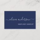 Search for blue and white business cards Hair stylist