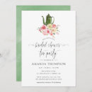 Search for tea shower invitations Sage green