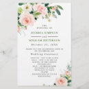 Search for blush pink wedding programs Rustic