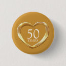 Search for 50th wedding anniversary buttons Heart