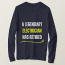 Search for funny electrician tshirts Retired