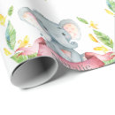 Search for elephant wrapping paper Pink and gray