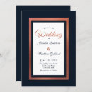 Search for copper and navy wedding invitations Elegant