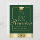 Search for green class reunion invitations Modern