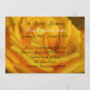 Search for yellow roses funeral invitations Memorial service