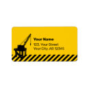 Search for crane return address labels Construction