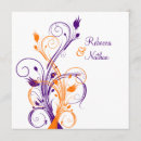 Search for orange and purple wedding invitations Modern