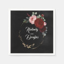 Search for floral wedding napkins Black