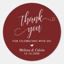 Search for burgundy wedding stickers Simple