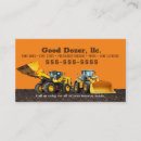 Search for machinery business cards Excavator