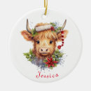 Search for scottish highland cow ornaments Festive