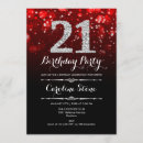 Search for red and black 21st birthday invitations Elegant