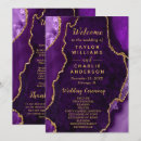 Search for purple and gold wedding programs Order of service