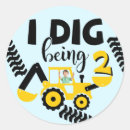 Search for construction stickers Digger birthday