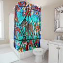 Search for stained glass shower curtains Colorful