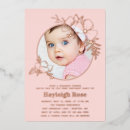 Search for rose gold 1st birthday invitations Blush pink