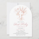 Search for floral first communion invitations Watercolor flowers