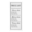 Search for price list rack cards Minimalist
