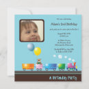 Search for train 3rd birthday invitations Cute