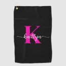 Search for hot pink golf towels Black