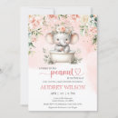 Search for little peanut on the way invitations Pink