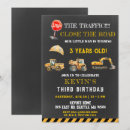 Search for construction 2nd birthday invitations Trucks