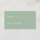 Search for sage place cards Simple elegant